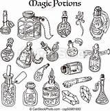 Potions Bouteilles Griffonnage Canstockphoto sketch template