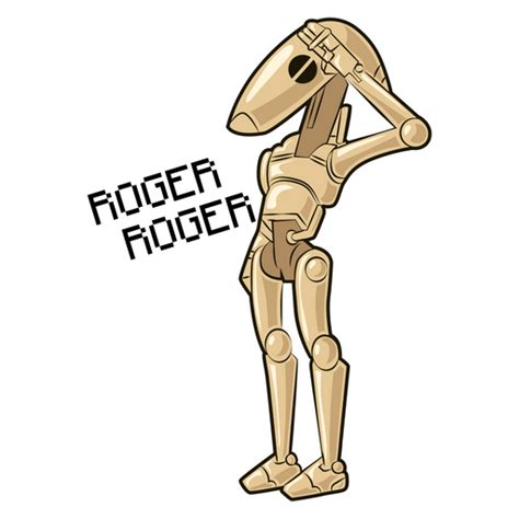 Star Wars Battle Droid Roger Sticker Star Wars Cartoon Star Wars