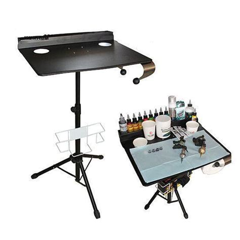 Detachable Tattoo Desk Table Portable Compact Stand With Ink Box Height