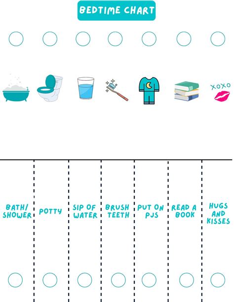 Bedtime Routine Chart Etsy