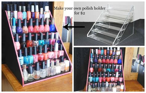 For my diy friends and those who love a beautifully classic look for displaying their essential oils. 31 DIY Racks for Nail Polish Display | Guide Patterns