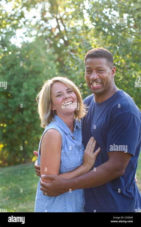 Interracial Couple Hugging Hi Res Stock Photography And Images Alamy