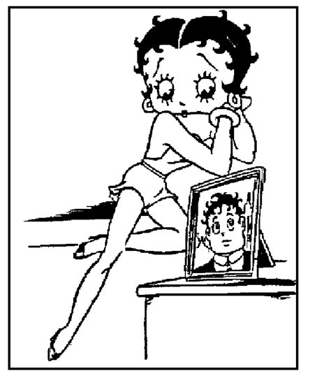 Betty Boop Colcoirng Pages Clip Art Library