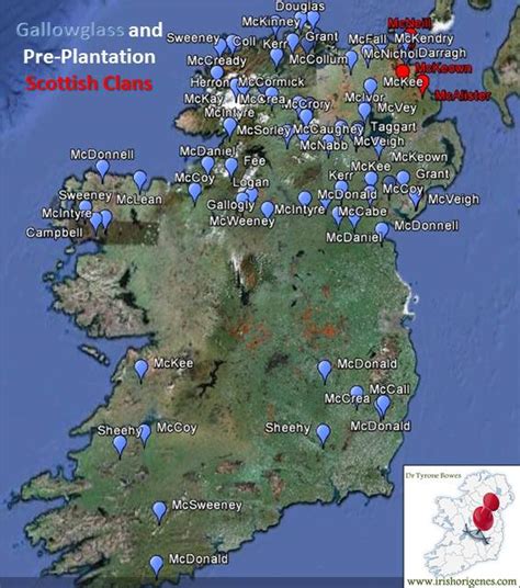 Surname Scottish Clan Map