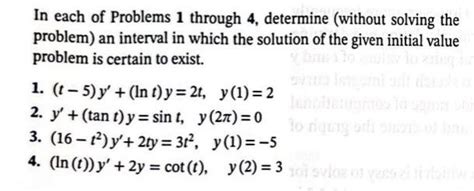 Solved In Each Of Problems 1 Through 4 Determine Without
