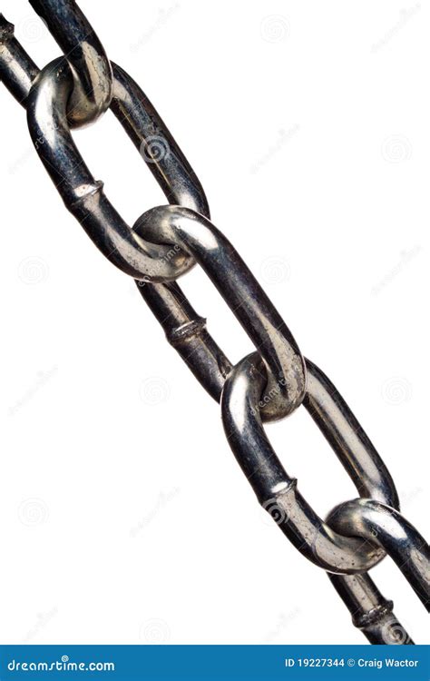 Isolated Metal Chain Links Stock Photo Image Of View 19227344
