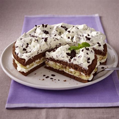 Schoko-Bananen-Sahne-Torte Rezept | LECKER | Kuchen und torten ...