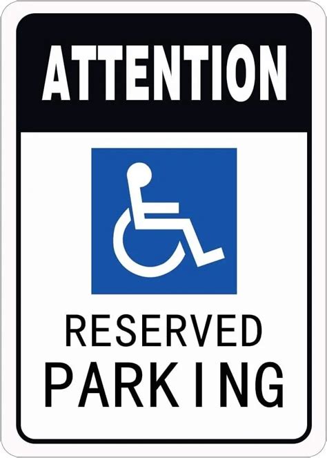 Attention Reserved Parking Warning Sign Road Sign Street Sign 8x12