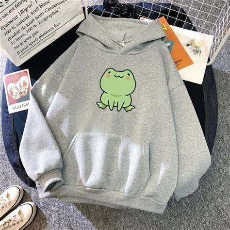 Harajuku Cartoon Frog Sweatshirt Kawaii Fashion Shop Cute Asian