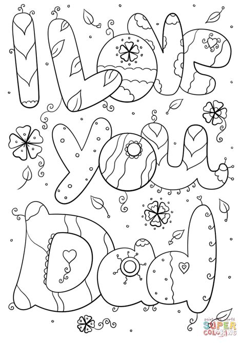 I Love You Dad coloring page | Free Printable Coloring Pages