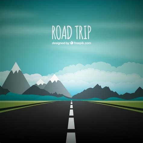 Road Trip Background Free Vector