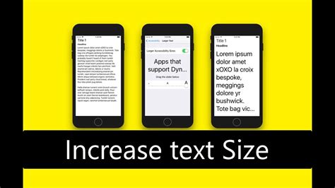 How To Increase Text Size On Iphone Youtube