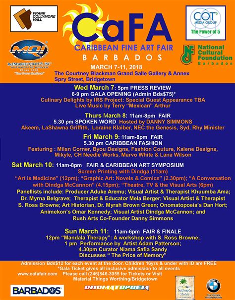 From 15 to 17 march 2019. Caribbean Fine Arts Fair - CaFA 2018 Opening Reception ...