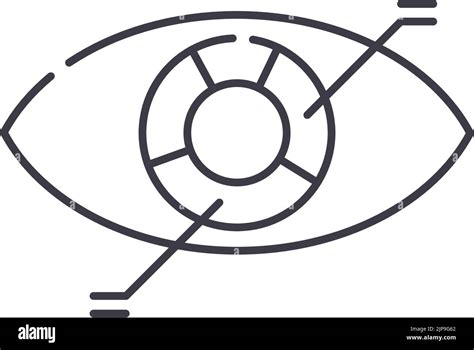Market Vision Line Icon Outline Symbol Vector Illustration Concept