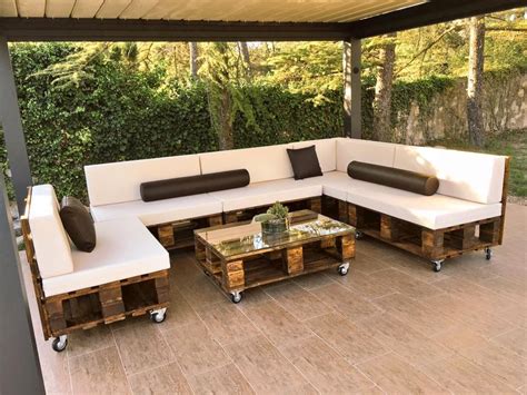 Diy Pallet Patio Sofa Set Poolside Furniture Muebles Con Palets