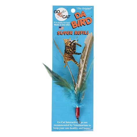 5 turkey feather refills da bird wand cat toy toys refill go cat free shipping. Go Cat Da Bird Super Refill Wand Cat Toy