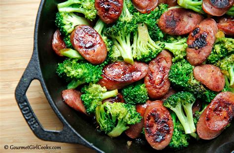 Gourmet Girl Cooks Sausage And Broccoli Quick Easy Low Carb