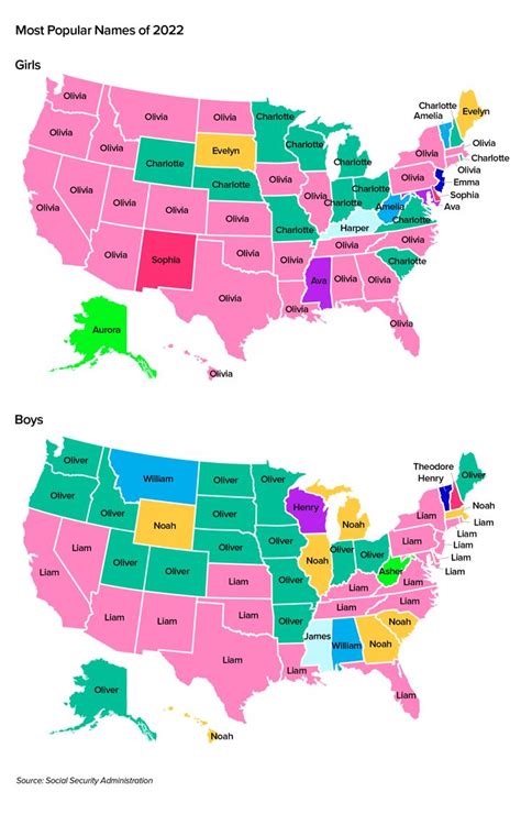 The Most Popular Baby Names In Every State In 2022 Huffpost Life