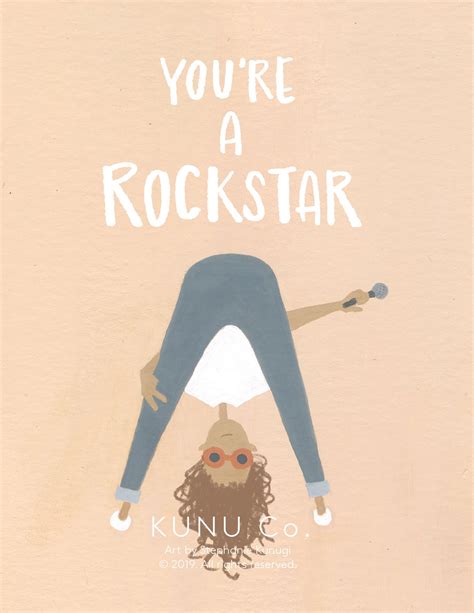 Youre A Rockstar Greeting Card Etsy