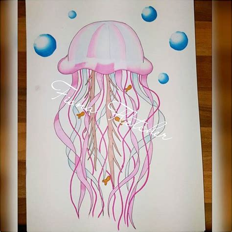 Become a member and get printable pumpkin drawing guide. Amazing jellyfish drawing by @munchkins_and_pumpkins using ...