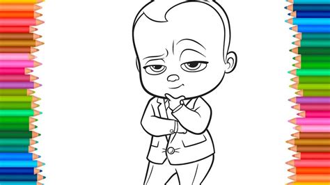 The Boss Baby Colors For Kids To Learn Drawing And Coloring Pages