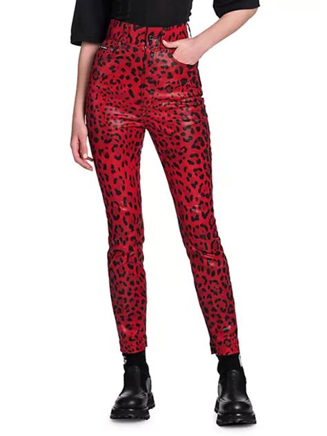 shop dolceandgabbana leopard print skinny jeans saks fifth avenue