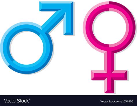 Male And Female Gender Symbols Royalty Free Vector Image