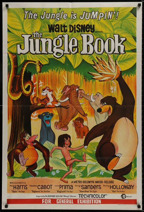 After a hazard from the tiger shere khan, mowgli is forced to flee the jungle, by he embarks on a journey of self discovery with the aid of bagheera, the panther and the bear, baloo. The Jungle Book - 1967 - Original Movie Poster - Art of ...