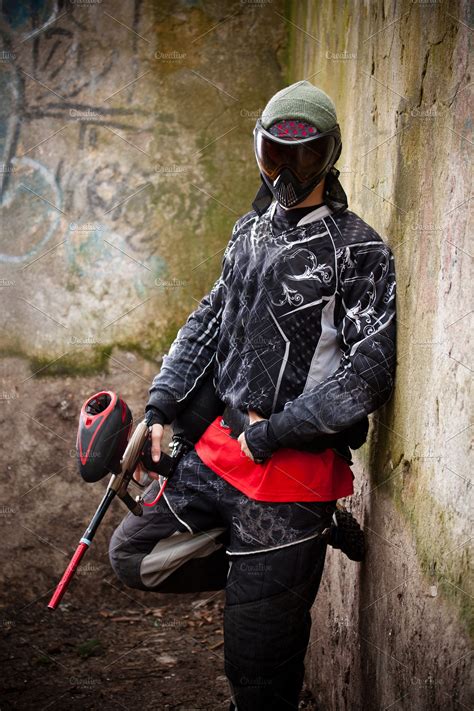 Paintball player | High-Quality People Images ~ Creative Market