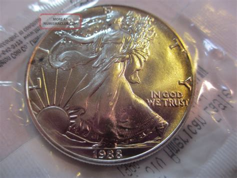 1988 American Silver Eagle Coin 1 Oz 999 Fine Silver Uncirculated