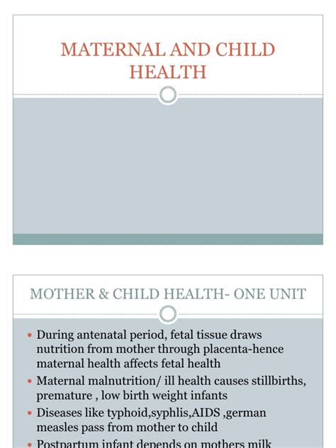 Maternal And Child Healthppt For Archives
