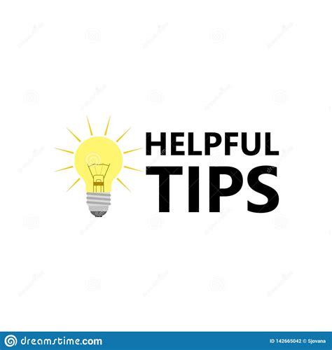 Helpful Tips Sign, Bulb Icon Stock Vector - Illustration of assistance ...