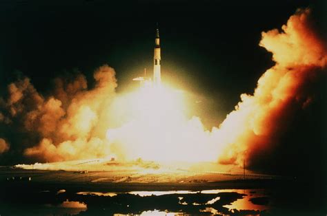 Night Launch Of Apollo 17 Photograph By Nasascience Photo