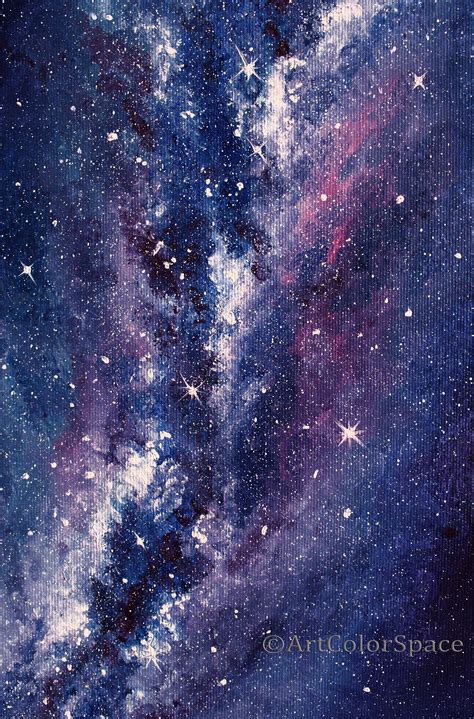 Milky Way Oil Painting On Canvas Romantic Wall Art Love Couple Etsy