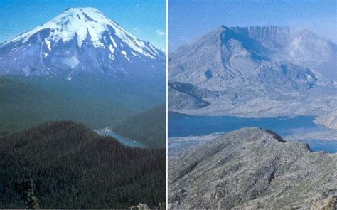 Mt St Helens Before And After Picture Of 1980 Eruption Strange Sounds