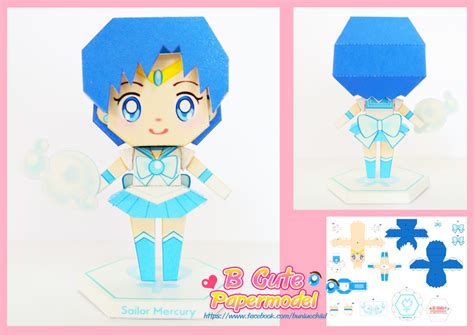 Anime Paper Toys Sailor Moon Sailor Mercury Paperzone Vn