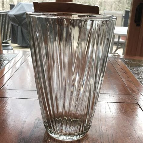 Accents Vintage Large Clear Glass Vase Poshmark