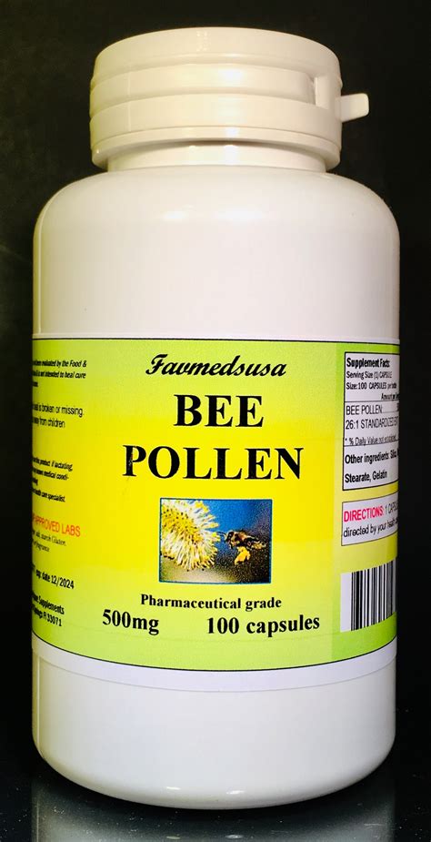 Bee Pollen 500mg Weight Loss Energy Antioxidant â€ 100 Capsules