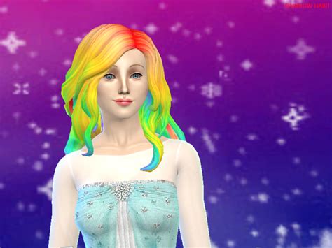 The Sims Resource Rainbow Hair Recolor
