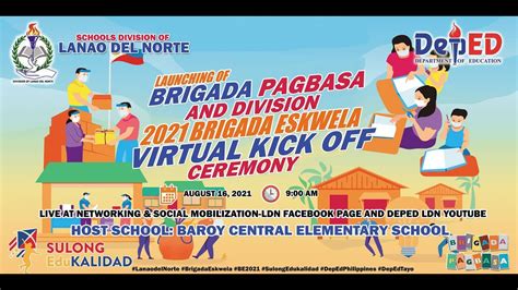 Launching Of Brigada Pagbasa And Division 2021 Brigada Eskwela Virtual