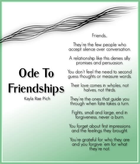 Ode To Friendships Kayla Rae Pich Friendship Poems