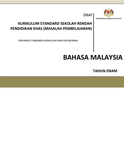 Kssr rph year 2 math.docx. KSSR Tahun 6 Pendidikan Khas (BP) Bahasa Melayu