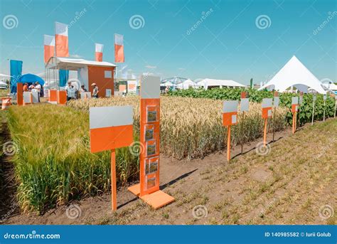 Presentation Stands At Agricultural Exhibition Editorial Photography