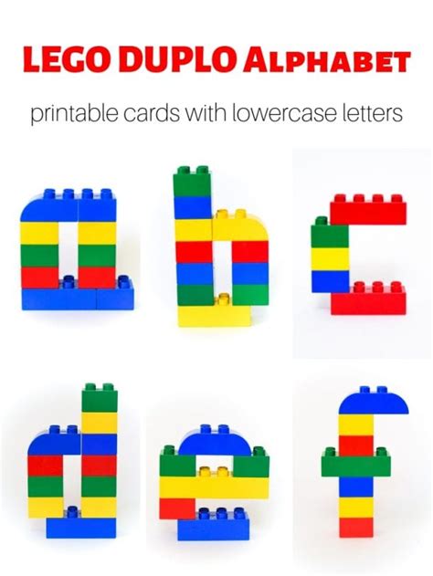 Duplo Alphabet Printable Cards Lowercase Letters Adventure In A Box