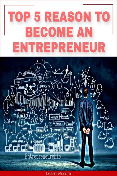 Top 5 Reason To Become An Entrepreneur Entrepreneurship Entrepreneur