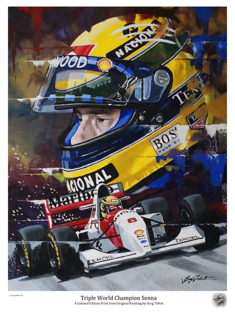 Ayrton Senna Limited Edition Art Print From Painting By Greg Etsy