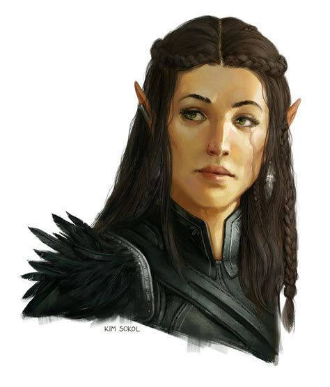 We Are Rogue Half Elf Portrait By Kimsokol Some Inspirational Art