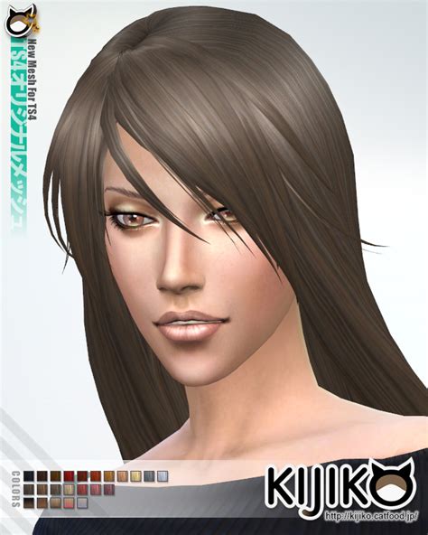 Sims 4 Hairs Kijiko Sims Long Straight Hairstyle For Her