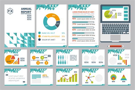 Annual report cover A4 sheet and presentation template 545573 Vector ...