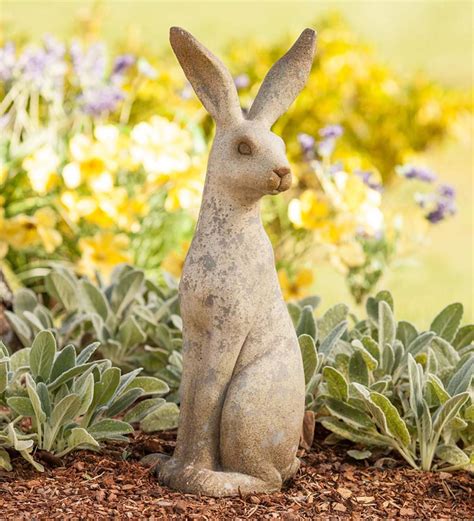 Our Tall Sitting Bunny Sculpture Will Be A Delightful Addition To Your